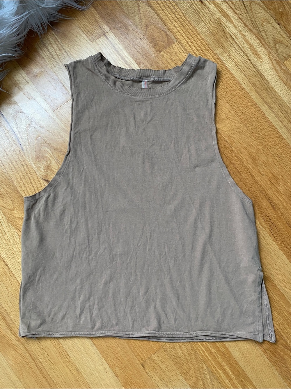FP Movement by Free People  NEW  Hot Shot Taupe Muscle Tee